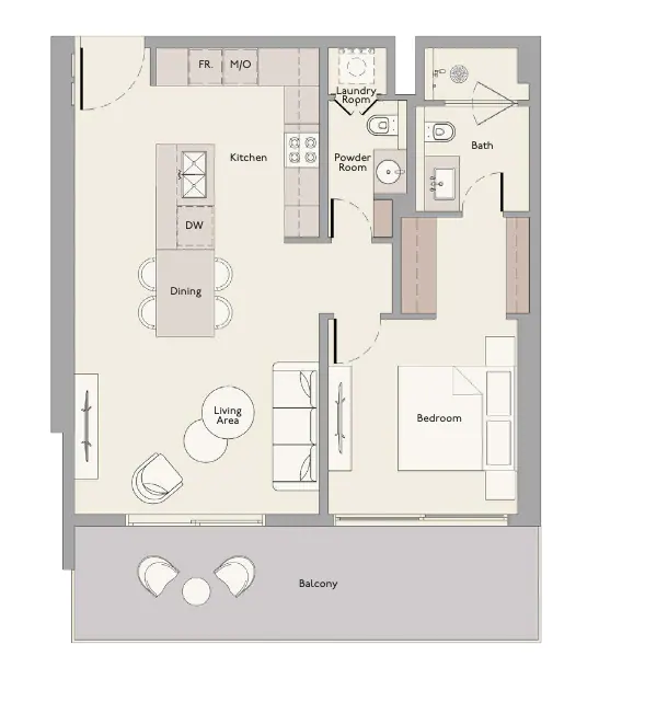1BR in The Highbury