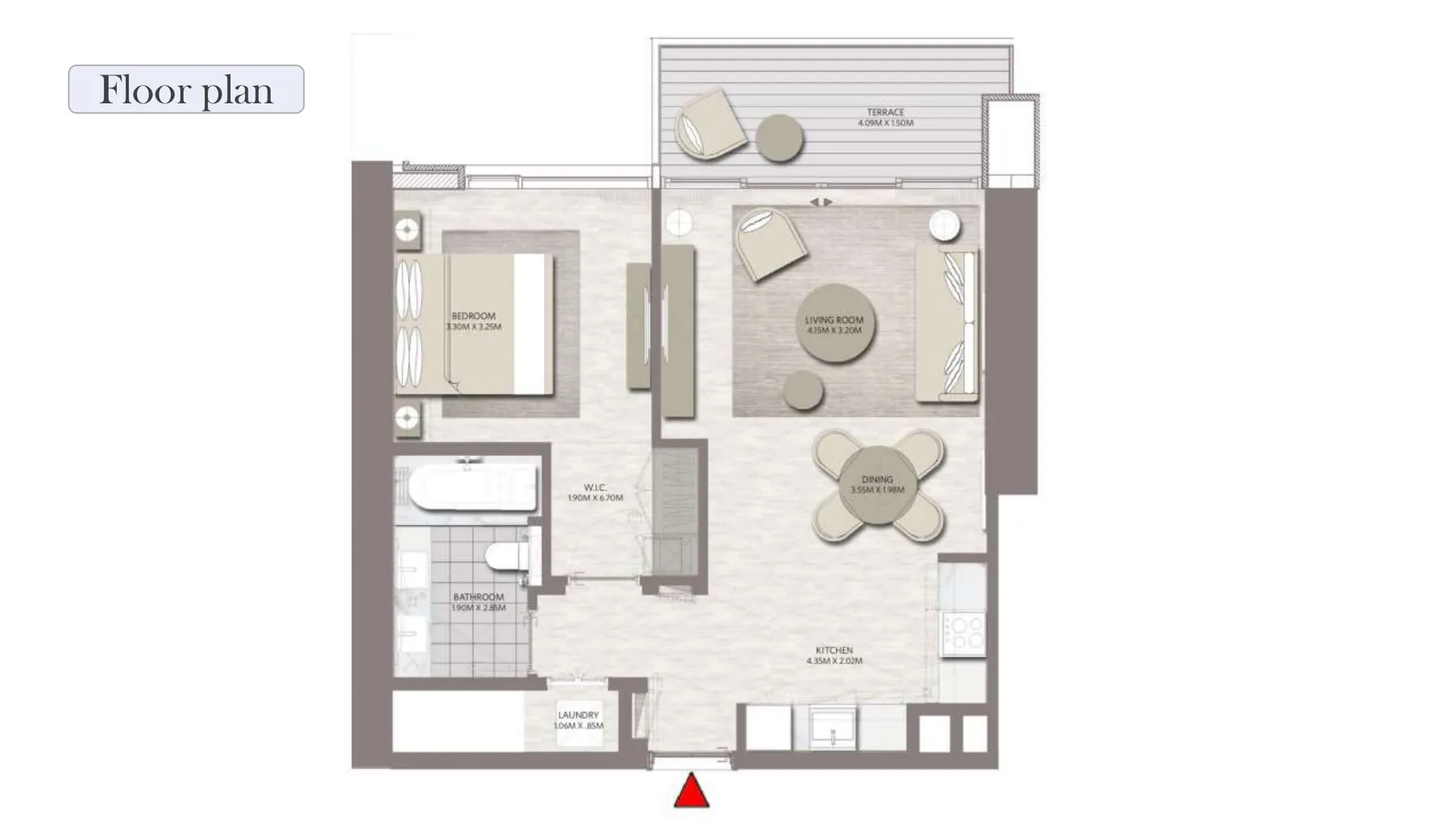 1BR in Palace Residences