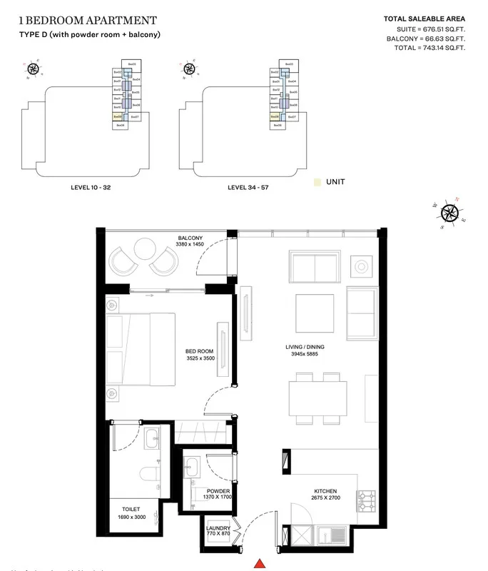 1BR in Creek Vistas Heights Tower B