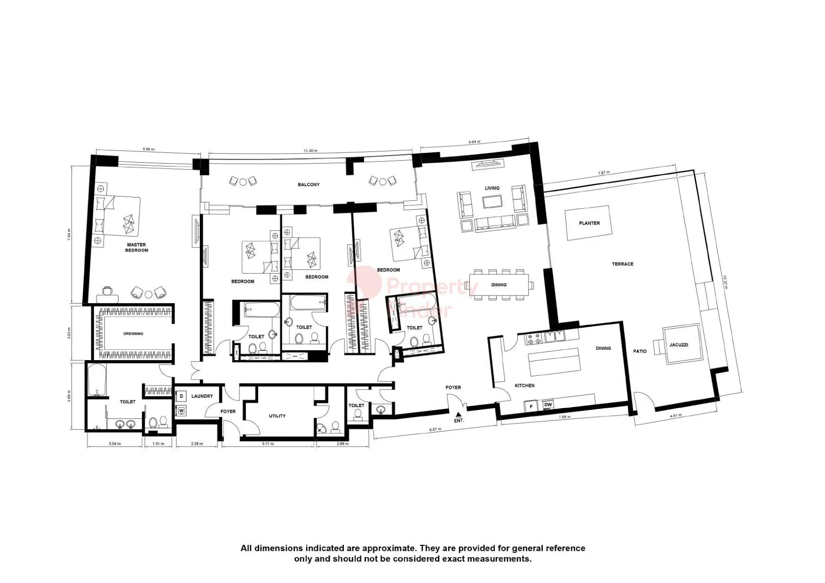 4BR penthouse in Dream Palm Residence