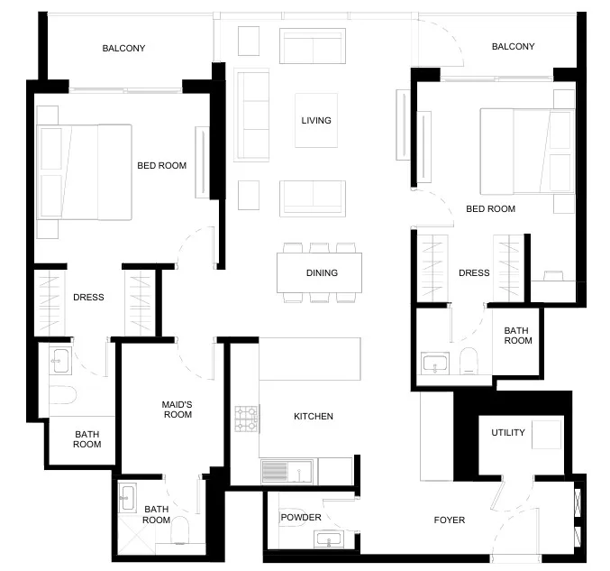 2BR in The Crest Tower A