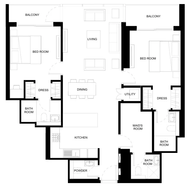 2BR in The Crest Tower A
