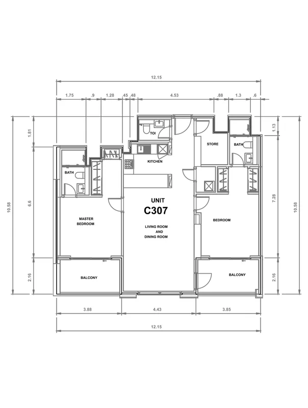 2BR in Crest Grande
