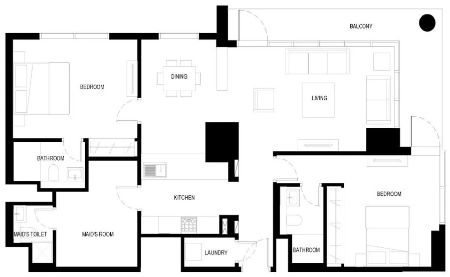 2BR in Crest Grande