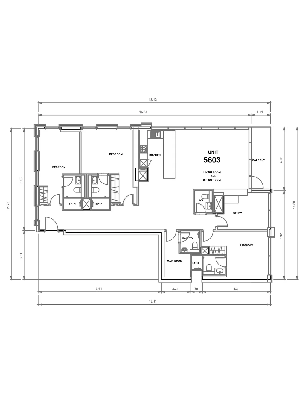 3.5 спальни в Creek Vistas Heights Tower B