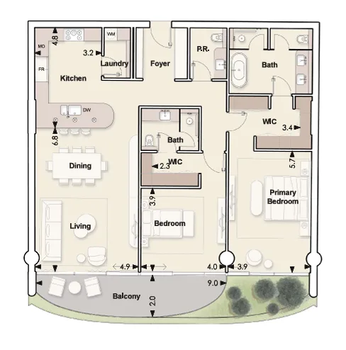 2BR in Ocean House
