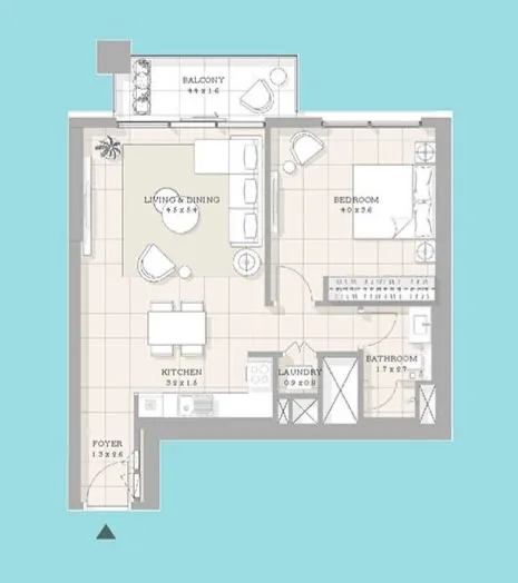 1BR in Bluewaters Bay 2