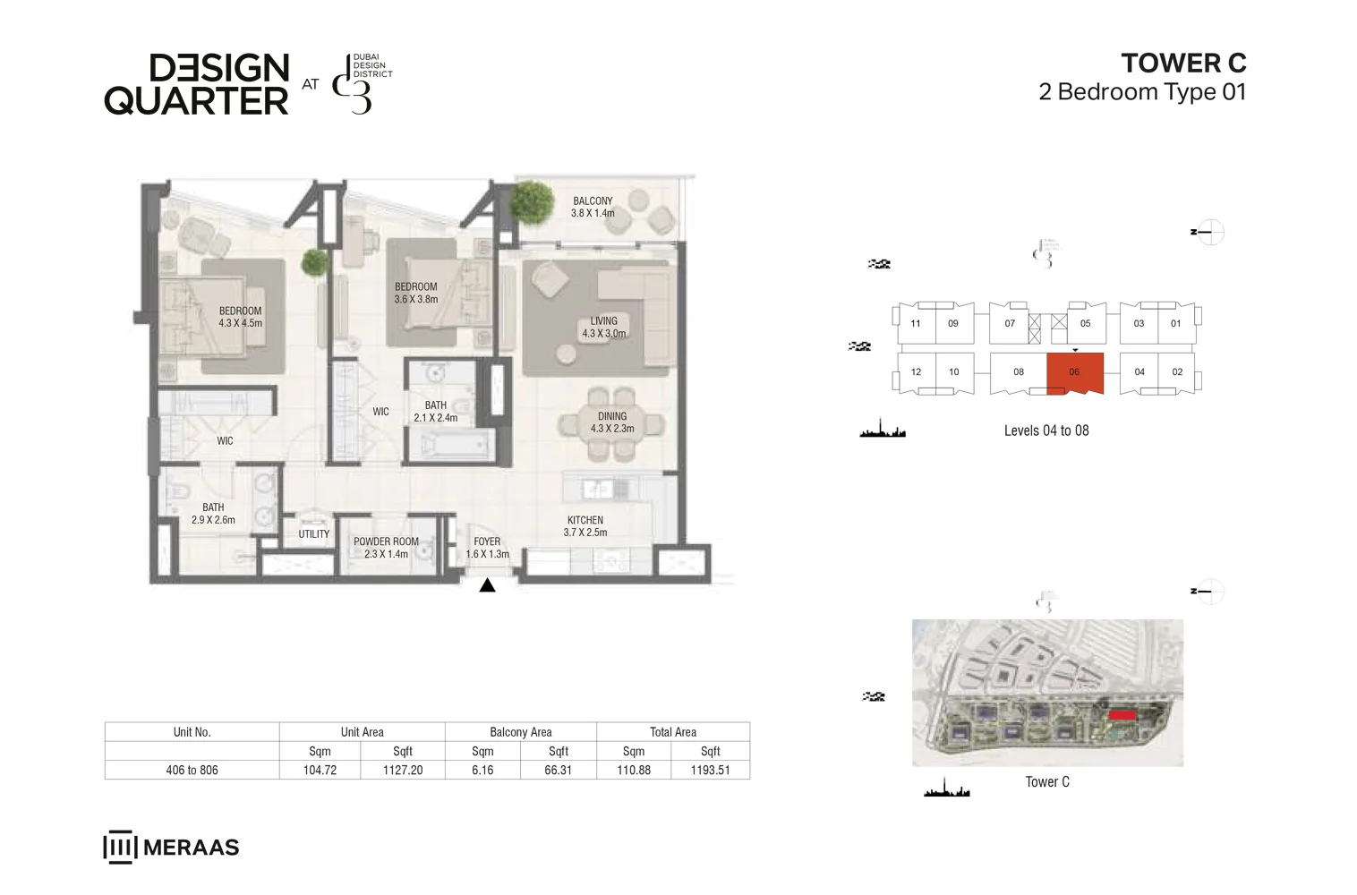 2BR in Design Quarter
