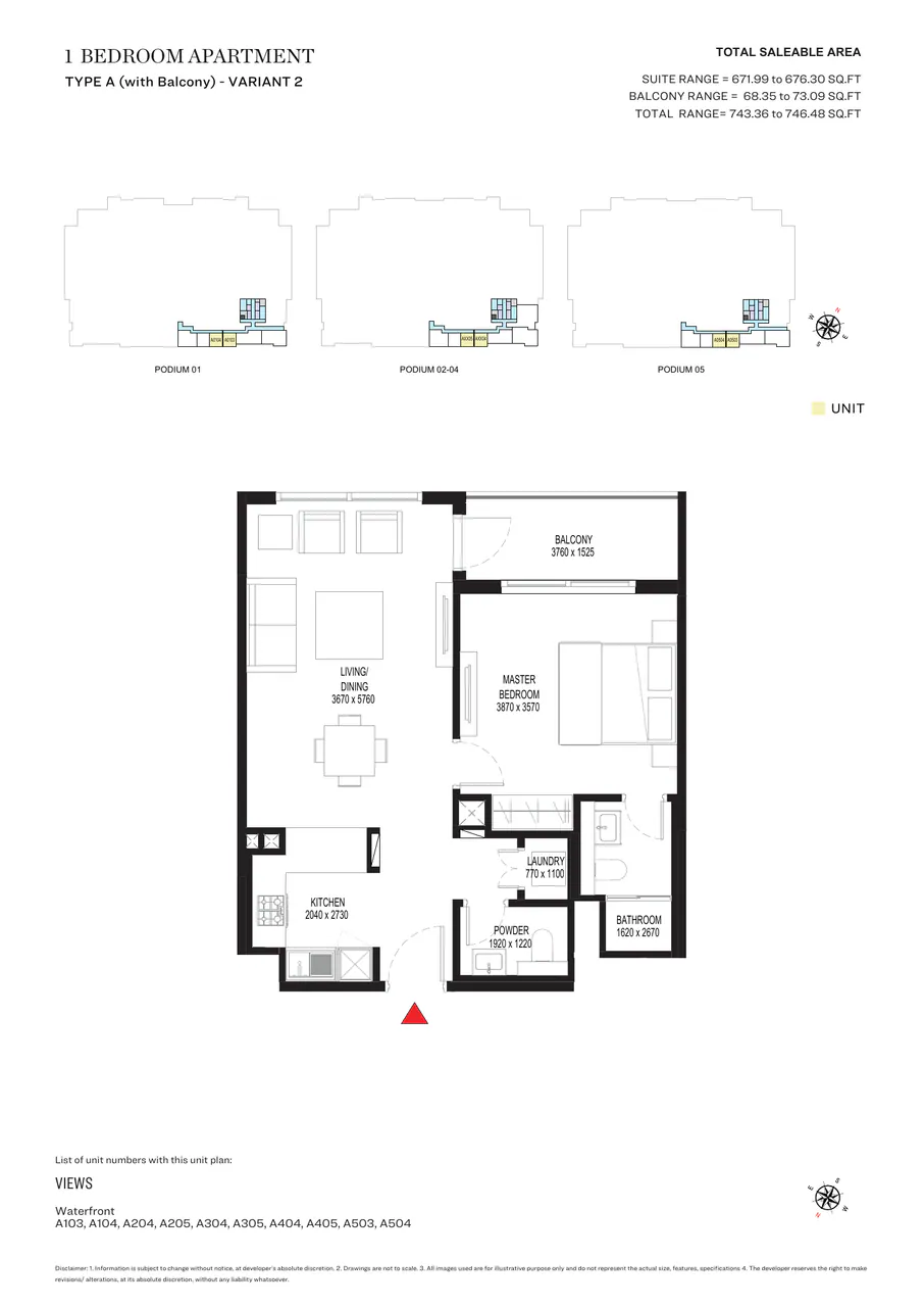 1BR in Crest Grande